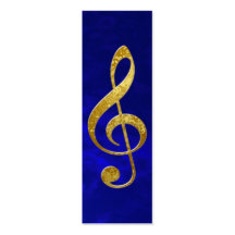 clef triple d'or modèle de carte de visite