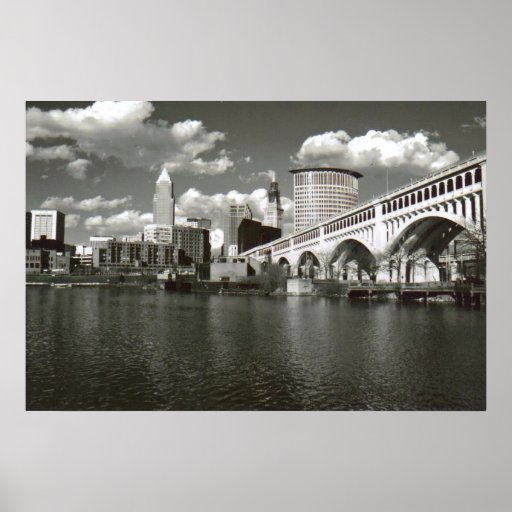 Cleveland in Zwart-wit Posters