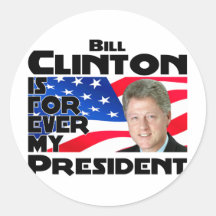 Clinton voor altijd ronde sticker