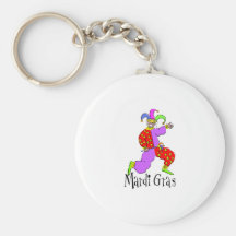 Clown de mardi gras porte-clef