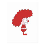 Clown en rouge et blanc. Bande dessinée Carte Postale