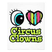 Clowns de cirque intelligents d'amour du coeur I d Faire-parts