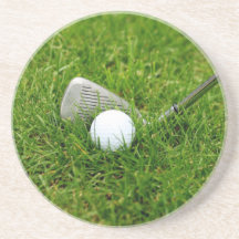 Club de golf et boule de golf dessous de verres