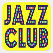 Club de jazz stickers carrés