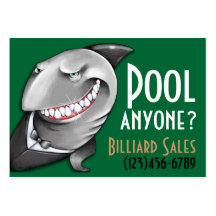 Club de Pool.Billiards.Cards.Poker.Bar.Night. Tabl Cartes De Visite Personnelles