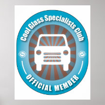 Club de verre frais de spécialistes posters