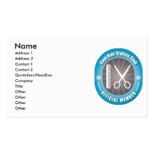 Club frais de coiffeurs cartes de visite professionnelles