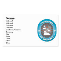 Club frais de Gamers Modèle De Carte De Visite