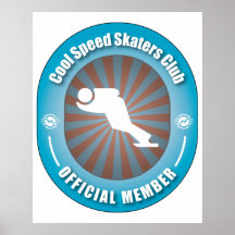 Club frais de patineurs de vitesse posters