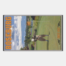 Club national de Roseburg - mettant Autocollants Rectangulaires