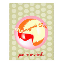 club vintage de moto invitations