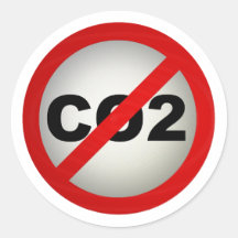 Co2 van het einde ronde stickers