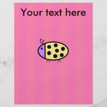 Coccinelle jaune avec les rayures roses prospectus personnalisés
