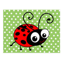 Coccinelle mignonne cartes postales