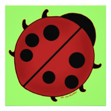 Coccinelle mignonne invitations