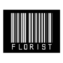 Code barres de fleuriste cartes postales