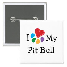 Coeur animal de Lover_I mon pitbull Pin's