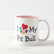 Coeur animal de Lover_I mon pitbull Tasse À Café