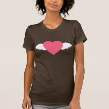 Coeur avec des ailes t-shirts