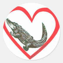 Coeur d'alligator adhésif rond