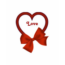 Coeur d'amour avec l'arc