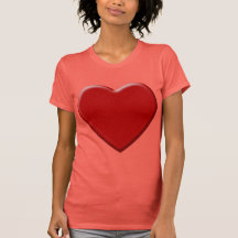 Cœur d'amour rouge t-shirts
