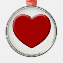 Cœur d'amour rouge valentin ornements