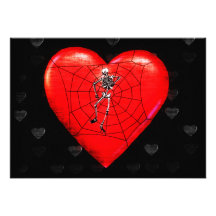 Coeur d'araignée invitation personnalisable