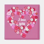 Coeur de Buttonised Magnets Pour Réfrigérateur