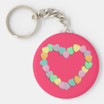 Coeur de coeurs de sucrerie de Valentine Porte-clé