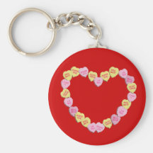 Coeur de coeurs de sucrerie de Valentine Porte-clef