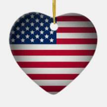 Coeur de drapeau américain d'OPUS Ornements