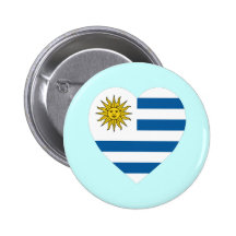 Coeur de drapeau de l'Uruguay Pin's