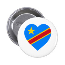 Coeur de drapeau de République Democratic du Congo Badge