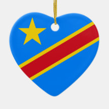 Coeur de drapeau de République Democratic du Congo Ornements