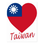 Coeur de drapeau de Taïwan (République de Chine) Cartes Postales