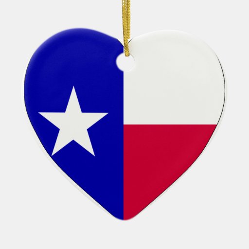 Coeur de drapeau du Texas Décoration Pour Sapin De Noël