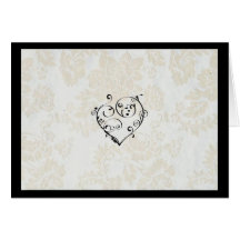 Coeur de Flourish sur le rose blanc Carte De Vœux
