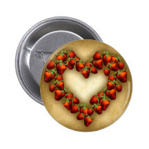 Coeur de fraise badges
