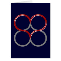 Coeur de milieux heart circles carte de vœux