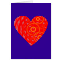 Coeur de milieux heart circles cartes de vœux