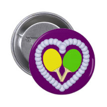 Coeur de palette de ping-pong de YG Badges Avec Agrafe