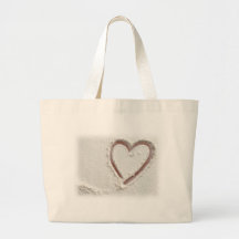 Coeur de plage du sable sac en toile