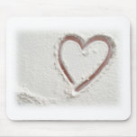 Coeur de plage du sable tapis de souris