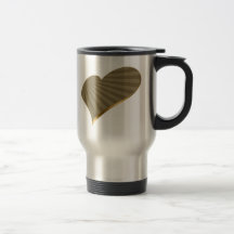 Coeur de rotation d'or mug