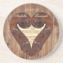 Coeur de rouleau de violon dessous de verre