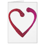 Coeur de sucrerie cartes de vœux