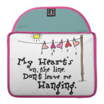 Coeur de Valentines sur la ligne Poches Pour Macbook