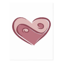 coeur de yang de yin cartes postales