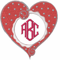 Coeur décoré d'un monogramme